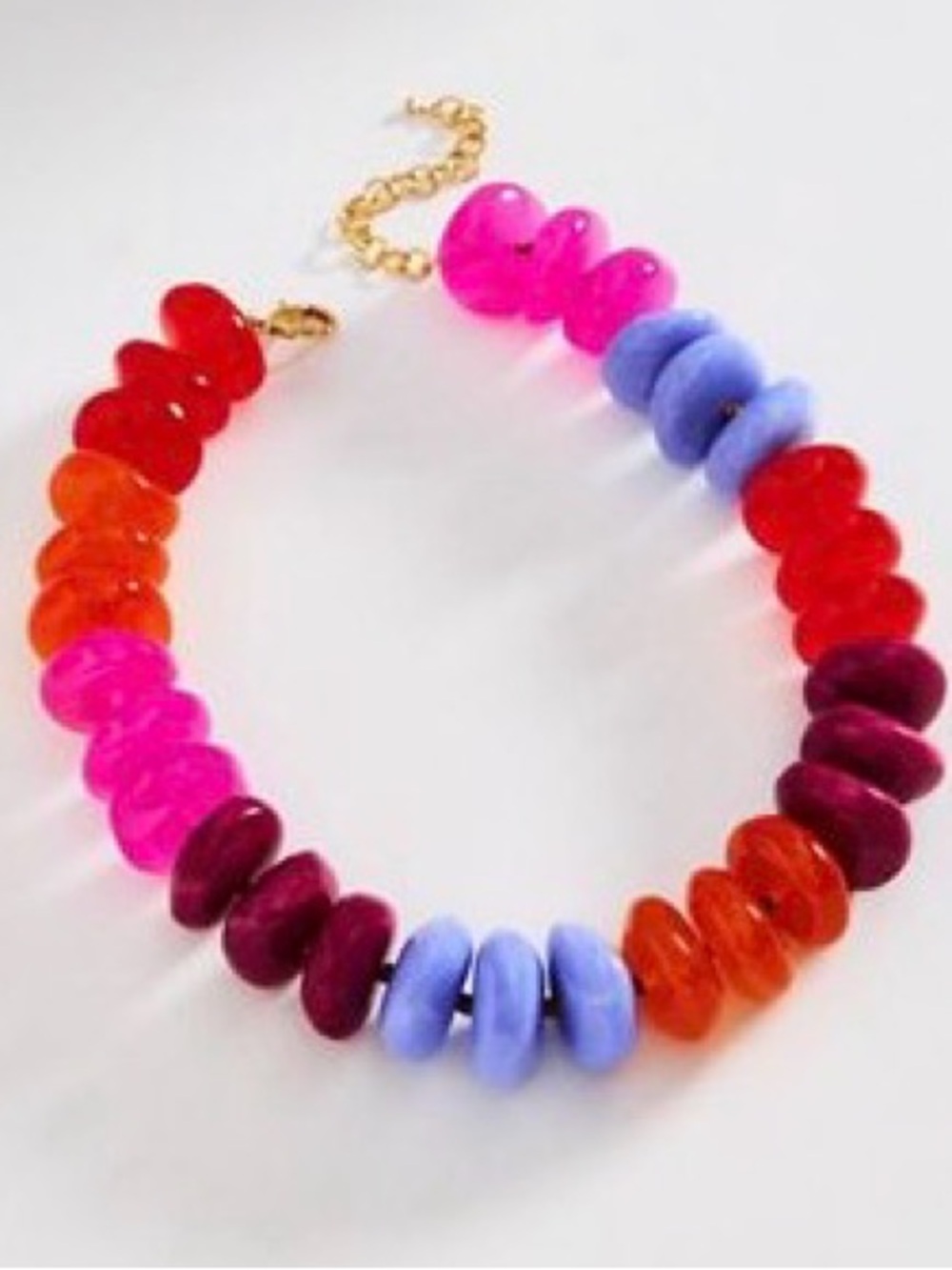 Anthropologie Chunky Berry Multi Statement Bead Necklace